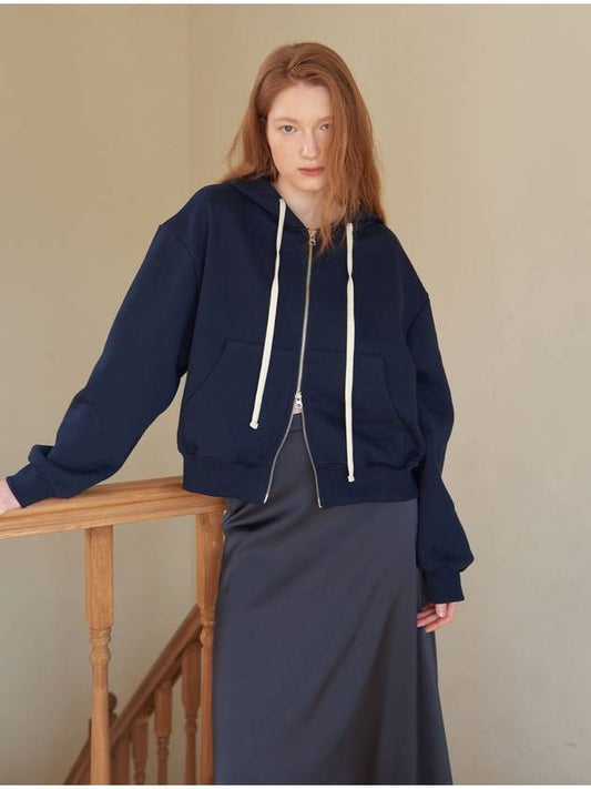 Short Hooded Zip Up Navy - CORCA - BALAAN 1