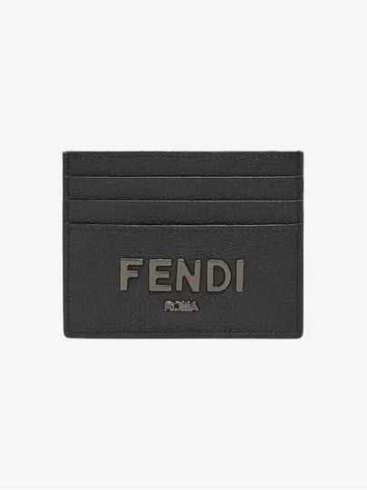 Signature Leather Card Wallet Black - FENDI - BALAAN 2