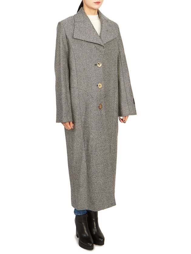 Virgin Wool Single Coat Graphite - PATOU - BALAAN 7