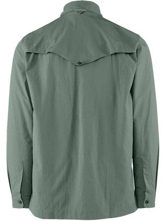 Men's Syn Regular Fit Long Sleeve Shirt Green Lake - KLATTERMUSEN - BALAAN 3