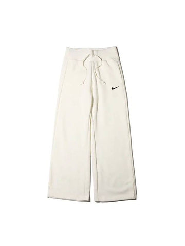 Phoenix Fleece High Waist Wide Pants White - NIKE - BALAAN 1