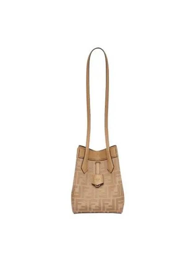 Origami FF Jacquard Mini Shoulder Bag Beige - FENDI - BALAAN 2