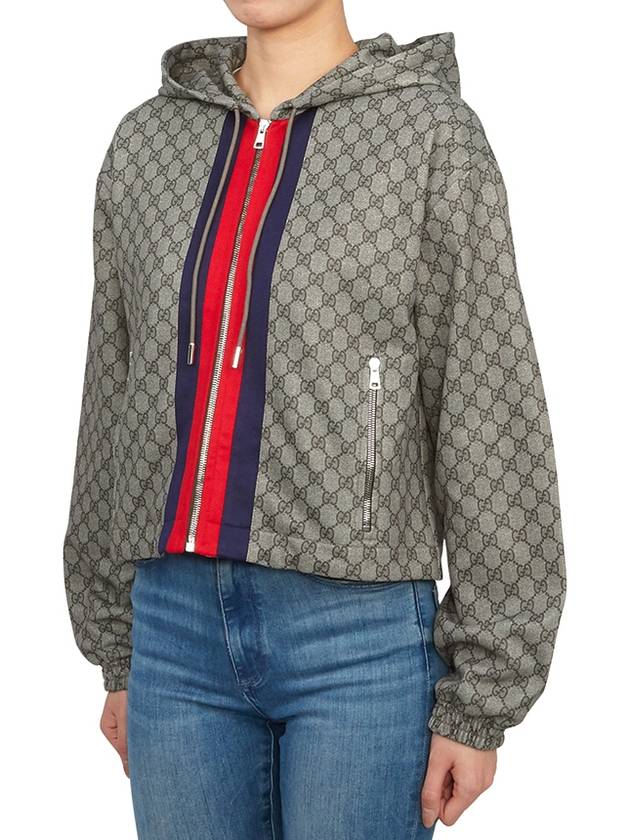 GG Technical Jersey Zip-Up Hoodie Beige - GUCCI - BALAAN 4