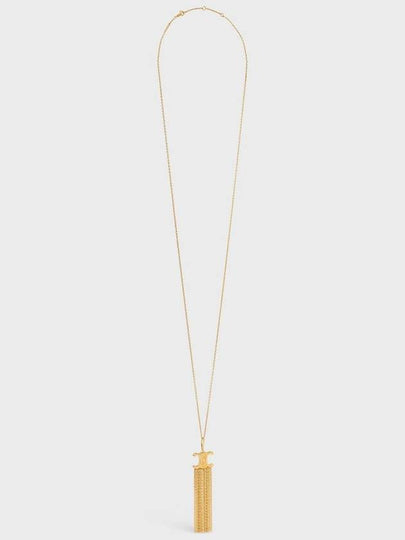 Triomphe Folk Fringe Long Necklace Gold - CELINE - BALAAN 2