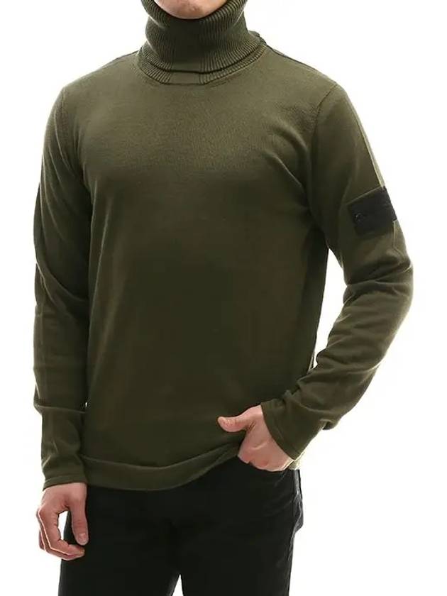 Men's Wappen Shadow Turtleneck Khaki - STONE ISLAND - BALAAN 5