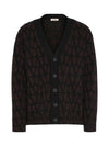 Iconography Wool Cardigan Brown - VALENTINO - BALAAN 1