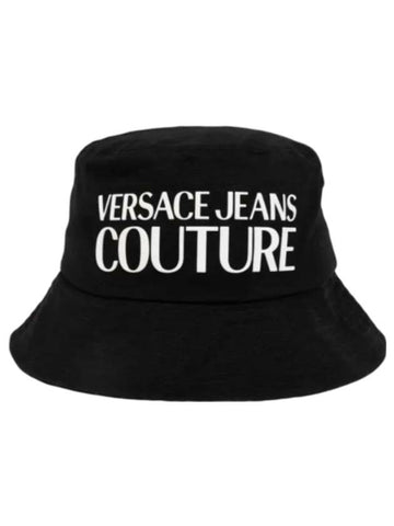 Logo Print Bucket Hat Black - VERSACE - BALAAN 1