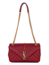 Gold Monogram Satchel Cross Bag Red - SAINT LAURENT - BALAAN 6