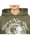 Cotton Hoodie Army Green - GANNI - BALAAN 6