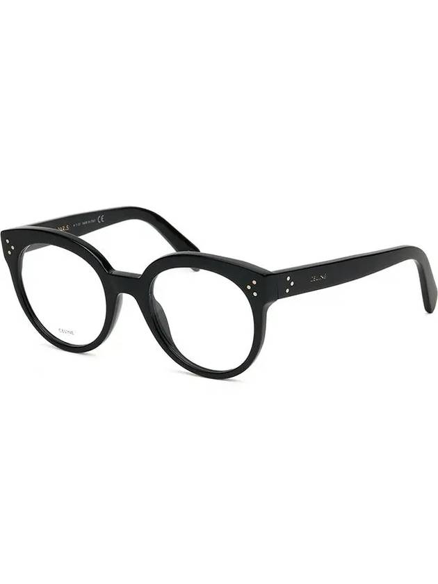 Eyewear Logo Round Eyeglasses Shiny Black - CELINE - BALAAN 9