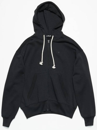 Small Face Logo Patch Zip-Up Hoodie Black - ACNE STUDIOS - BALAAN 2