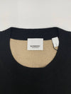 Horseferry Square Wool Blend Jacquard Knit Top Black - BURBERRY - BALAAN.