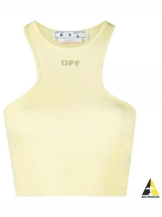 Off Stamp Crop Top Light Green - OFF WHITE - BALAAN 2