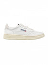 Medalist leather low-top sneakers white light gray - AUTRY - BALAAN.