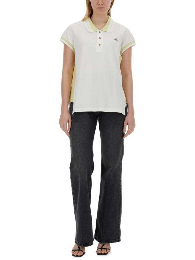 Embroidered ORB Polo Shirt White - VIVIENNE WESTWOOD - BALAAN 6