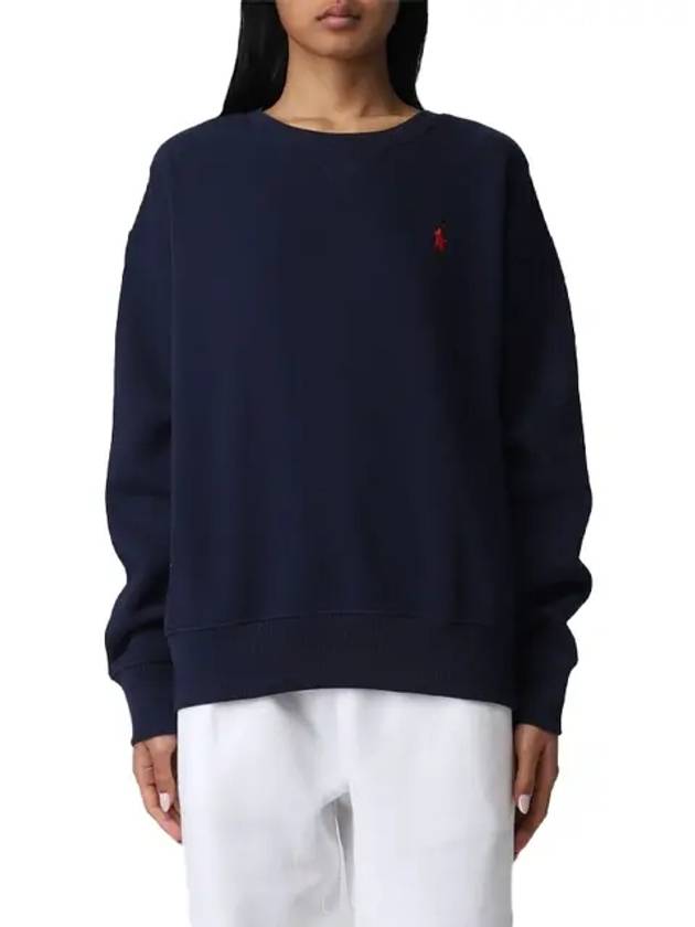 Embroidered Logo Pony Sweatshirt Navy - POLO RALPH LAUREN - BALAAN 3