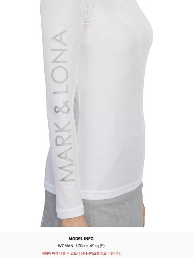 Golf Wear Women s Polar Neck Long Sleeve T Shirt MLW 2D AU05 WHITE - MARK & LONA - BALAAN 9