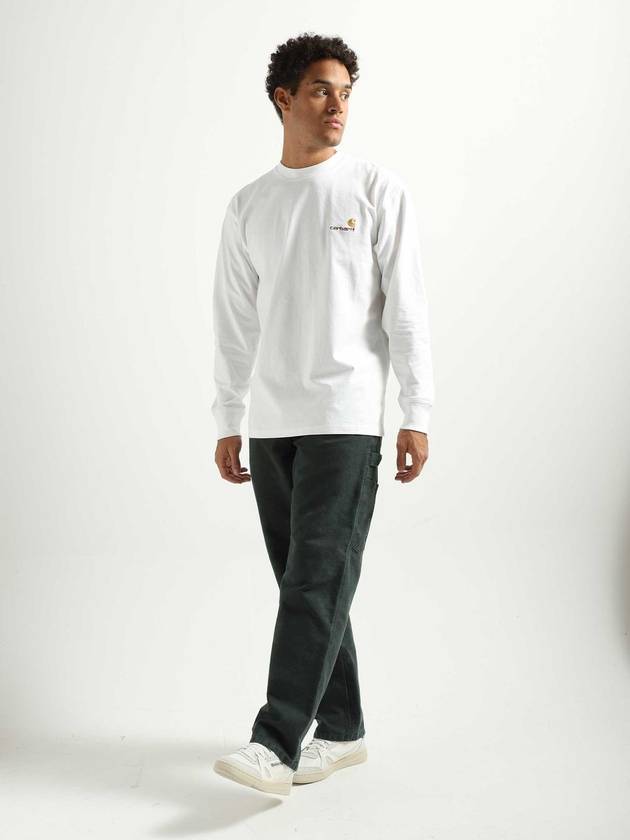 American Script Long Sleeve T-Shirt White - CARHARTT WIP - BALAAN 3