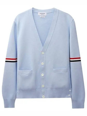 RWB arm banding Milanese stitch cardigan men - THOM BROWNE - BALAAN 1