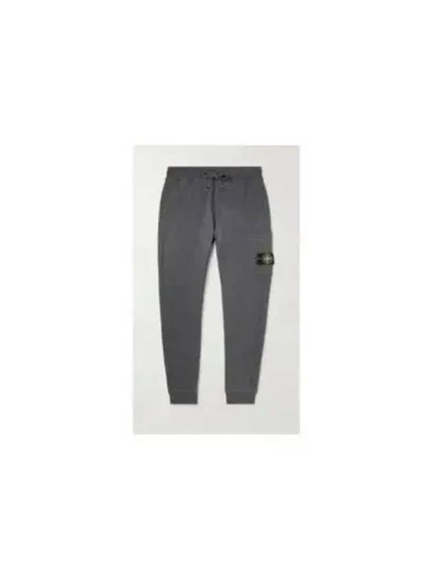 Garment Dying Cotton Fleece Track Pants Dark Grey - STONE ISLAND - BALAAN 2