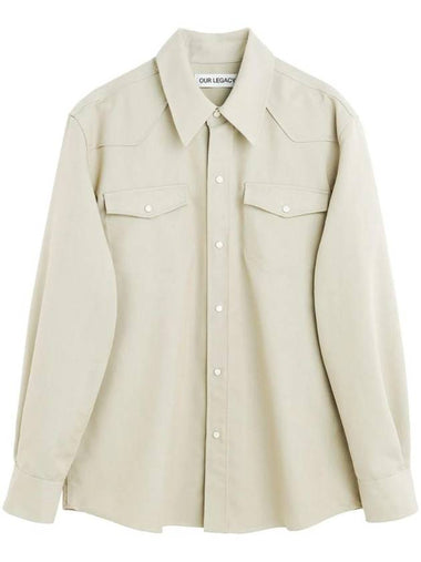 Frontier Long Sleeve Shirt Beige - OUR LEGACY - BALAAN 1