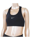 Women's Swoosh Medium Support One Pad Sports Bra Black - NIKE - BALAAN 3