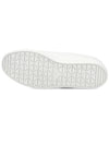 Brushed Leather Low Top Sneakers White - PRADA - BALAAN 4