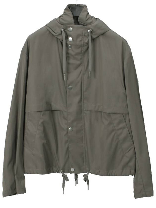 Hooded Lightweight Windbreaker Khaki - AMI - BALAAN 2