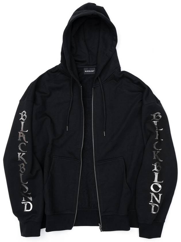 Ancient Metal Logo Zip Up Hood Jacket Black - BLACKBLOND - BALAAN 2