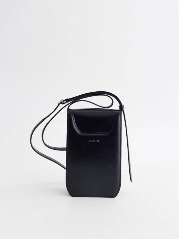 Small Calepin Leather Messenger Cross Bag Black - LEMAIRE - BALAAN 3