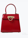 Iconic Top Handle Small Tote Bag Red - SALVATORE FERRAGAMO - BALAAN 2