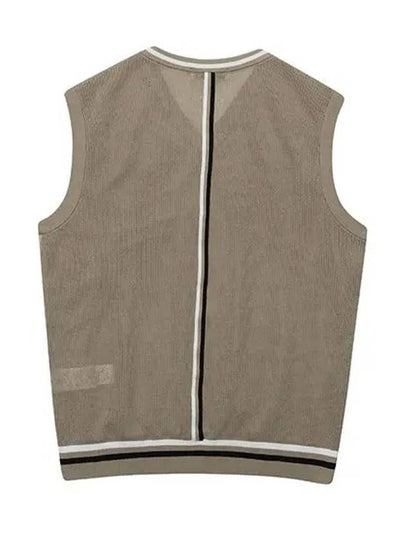 Punching Woven Front Plate Color Matching Scarf Vest 2013GZVRBEIGE - BLACK&WHITE - BALAAN 2