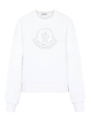 Women's Logo Sweatshirt White - MONCLER - BALAAN 1