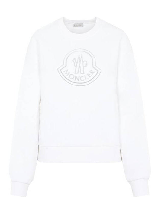 Women's Logo Sweatshirt White - MONCLER - BALAAN 1