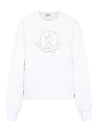 Women's Logo Sweatshirt White - MONCLER - BALAAN 1