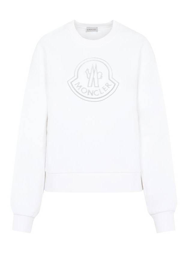 Women's Logo Sweatshirt White - MONCLER - BALAAN 1