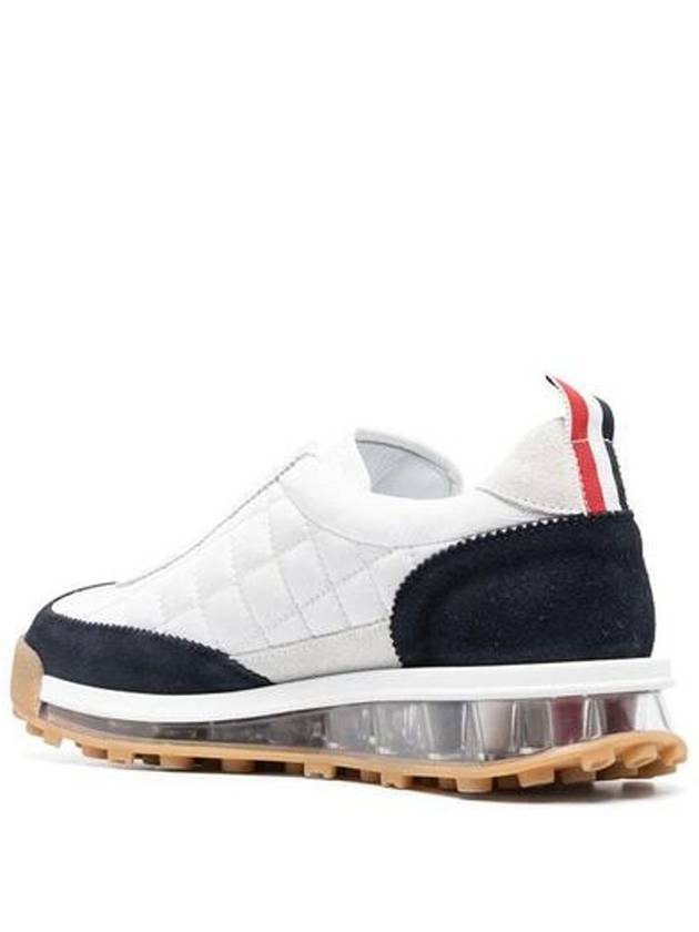 Tech Runner Quilted Low Top Sneakers White Navy - THOM BROWNE - BALAAN 5