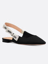 J'adior Technical Fabric Slingback Ballerina Flats Black - DIOR - BALAAN 4