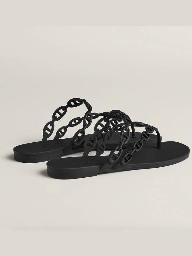 Island Sandals Noir - HERMES - BALAAN 4