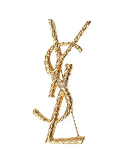 Opyum Ysl Twisted Brooch In Metal Gold - SAINT LAURENT - BALAAN 2