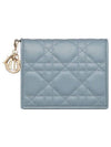 Lady Cannage Small Lambskin Half Wallet Cloud Blue - DIOR - BALAAN 1