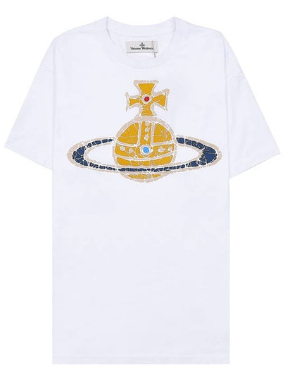 Women's Print Logo Short Sleeve T-Shirt White - VIVIENNE WESTWOOD - BALAAN 2