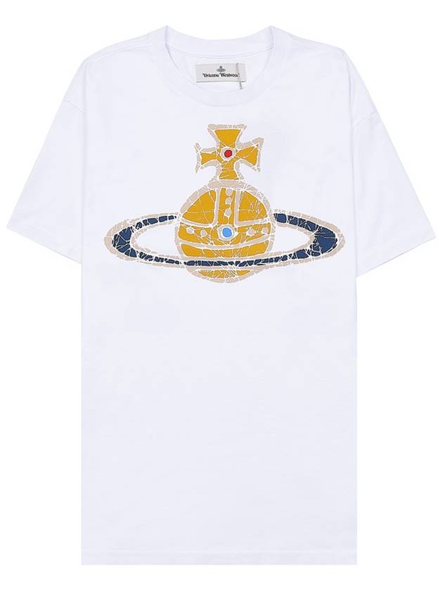 Women's Print Logo Short Sleeve T-Shirt White - VIVIENNE WESTWOOD - BALAAN 10