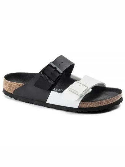 Arizona Split Slippers Black White - BIRKENSTOCK - BALAAN 2