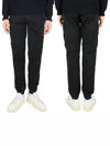 Stretch Cotton Cargo Straight Pants Black - STONE ISLAND - BALAAN 2