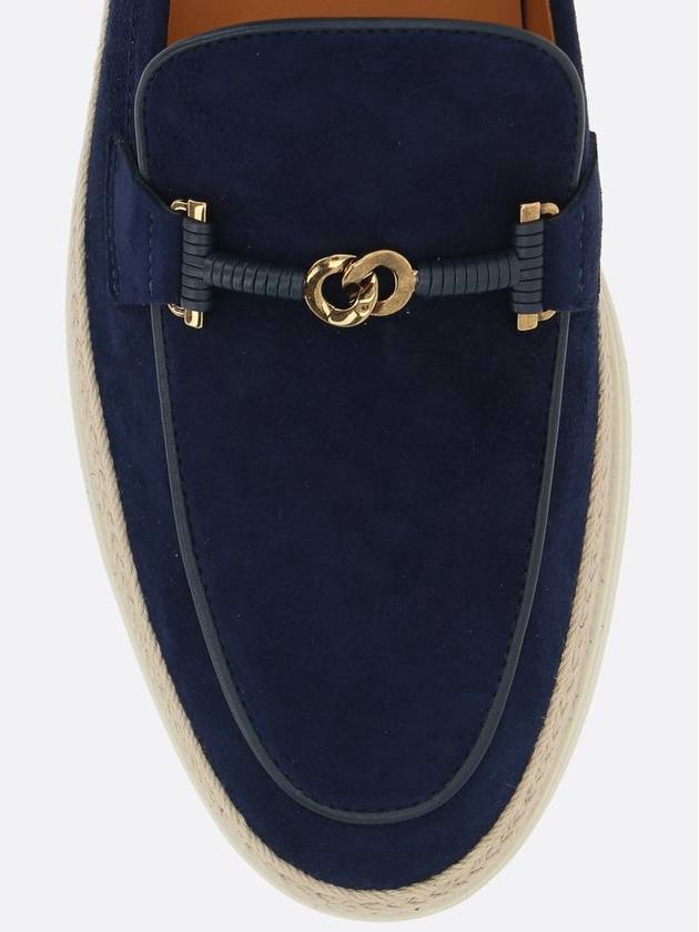 metal-embellished raffia suede loafers - TOD'S - BALAAN 5