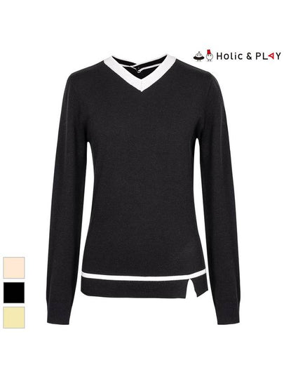 Essential Casual V-Neck SweaterHC1WSW001 - HOLIC&PLAY - BALAAN 2