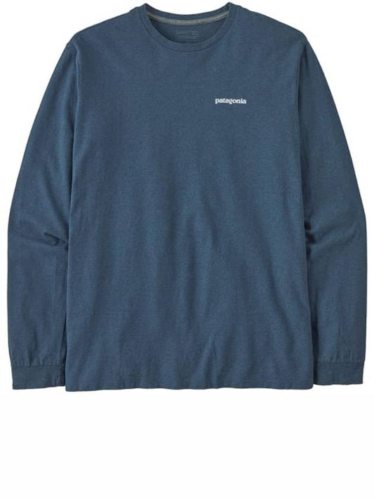 P6 Logo Responsibili Long Sleeve T-Shirt Utility Blue - PATAGONIA - BALAAN 2