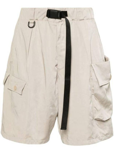 Belt Twill Cargo Shorts Beige - Y-3 - BALAAN 1