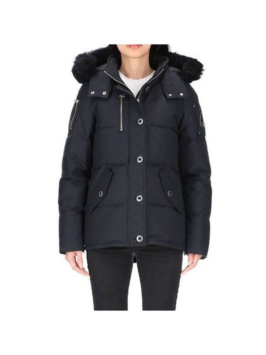 Original Threequarter Jacket Black Fur Navy - MOOSE KNUCKLES - BALAAN 1